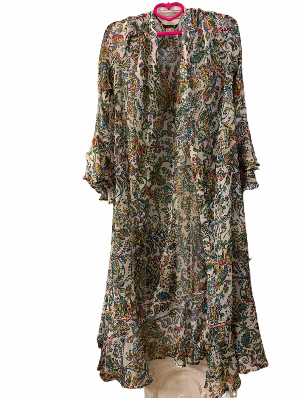 Venus kimono long Boho Chic paisley print size XL